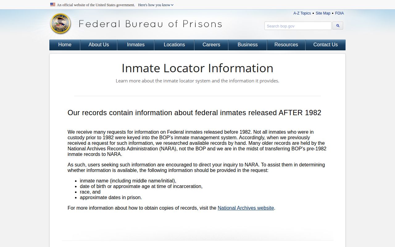 Woodson Detention Center federal release record fallback